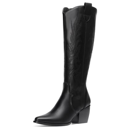 Women Knee High Boots Wide Calf Black Long Boots Dream Pairs